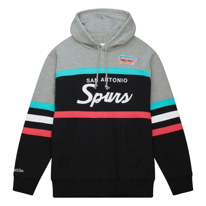 Mitchell and Ness Head Coach Hoodie San Antonio Spurs Men Hoodies and Sweatshirts Mitchell and Ness Head Coach Hoodie San Antonio Spurs Men Hoodies and Sweatshirts