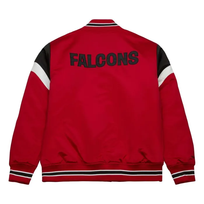 Mitchell and Ness Heavyweight Satin Jacket Atlanta Falcons Men Jackets and Outerwear Mitchell and Ness Heavyweight Satin Jacket Atlanta Falcons Men Jackets and Outerwear