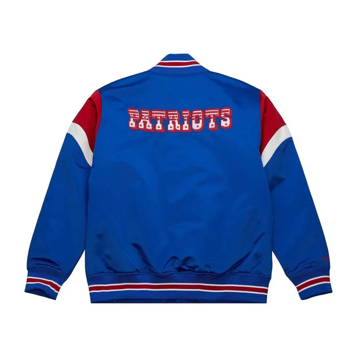 Mitchell and Ness Heavyweight Satin Jacket New England Patriots Men Jackets and Outerwear Mitchell and Ness Heavyweight Satin Jacket New England Patriots Men Jackets and Outerwear
