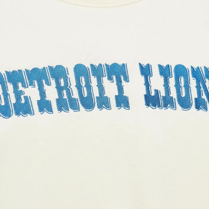 Mitchell and Ness Heritage Fleece Crew Vintage Logo Detroit Lions Men Hoodies and Sweatshirts Mitchell and Ness Heritage Fleece Crew Vintage Logo Detroit Lions Men Hoodies and Sweatshirts