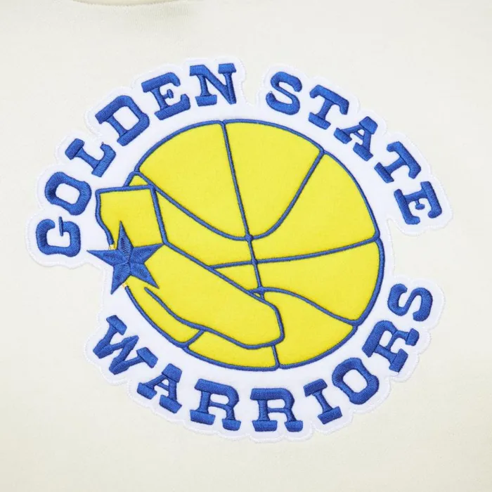 Mitchell and Ness Heritage Fleece Hoodie Vintage Logo Golden State Warriors Men Hoodies and Sweatshirts