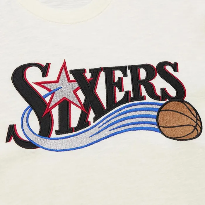 Mitchell and Ness Heritage SS Slub Tee Vintage Logo Philadelphia 76ers Men TShirts and Tops Mitchell and Ness Heritage SS Slub Tee Vintage Logo Philadelphia 76ers Men TShirts and Tops