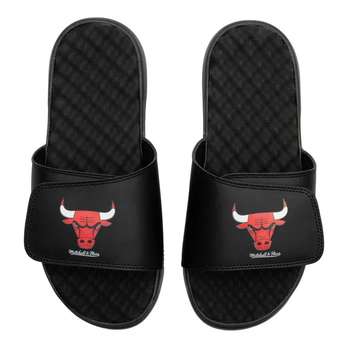 Mitchell and Ness HWC Logo Mitchell and Ness Slides Chicago Bulls Men Shoes