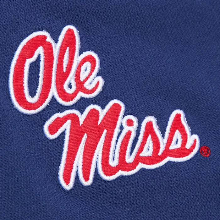 Mitchell and Ness Jaquard Ringer SS Tee Current Logo University Of Mississippi Men TShirts and Tops Mitchell and Ness Jaquard Ringer SS Tee Current Logo University Of Mississippi Men TShirts and Tops