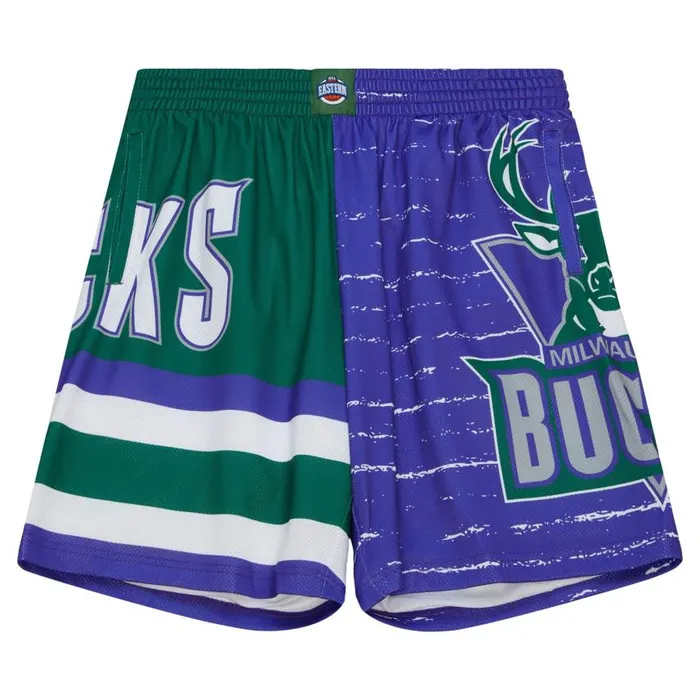 Mitchell and Ness Jumbotron 30 Shorts Milwaukee Bucks Men Shorts