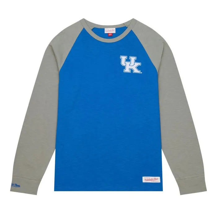 Mitchell and Ness Legendary Slub LS Tee University Of Kentucky Men TShirts and Tops