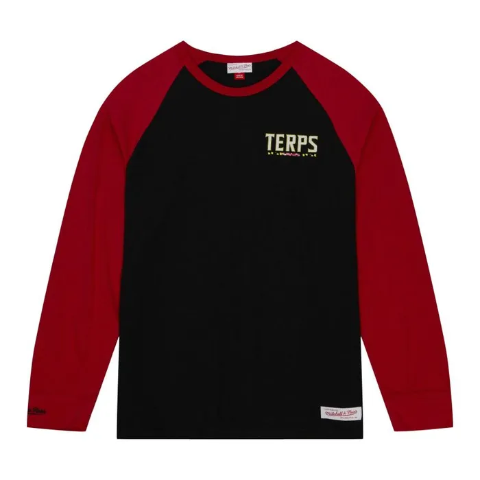 Mitchell and Ness Legendary Slub LS Tee University Of Maryland Men TShirts and Tops