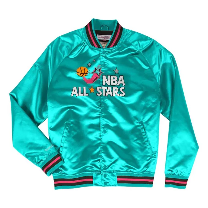 Mitchell and Ness Lightweight Satin Jacket AllStar Men Jackets and Outerwear