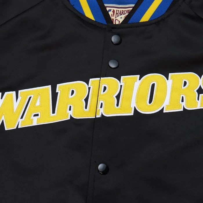 Mitchell and Ness Lightweight Satin Jacket Golden State Warriors Men Jackets and Outerwear Mitchell and Ness Lightweight Satin Jacket Golden State Warriors Men Jackets and Outerwear