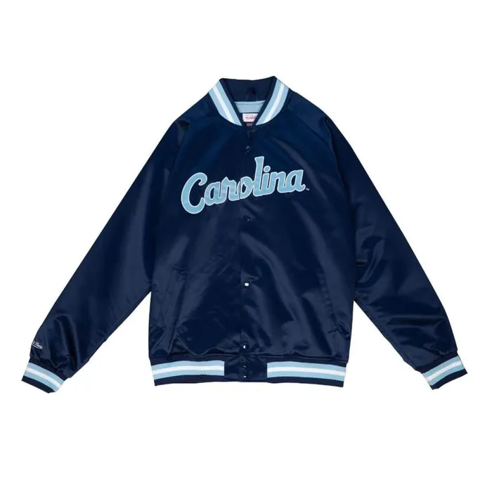 Mitchell and Ness Lighweight Satin Jacket University Of North Carolina Men Jackets and Outerwear Mitchell and Ness Lighweight Satin Jacket University Of North Carolina Men Jackets and Outerwear