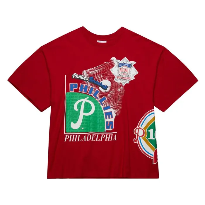 Mitchell and Ness Logo Blast SS Tee Coop Philadelphia Phillies Men TShirts and Tops Mitchell and Ness Logo Blast SS Tee Coop Philadelphia Phillies Men TShirts and Tops