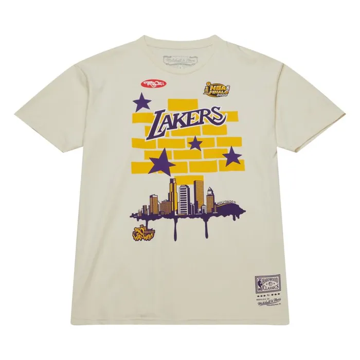 Mitchell and Ness MandN X Tats Cru City Tee Los Angeles Lakers Men TShirts and Tops