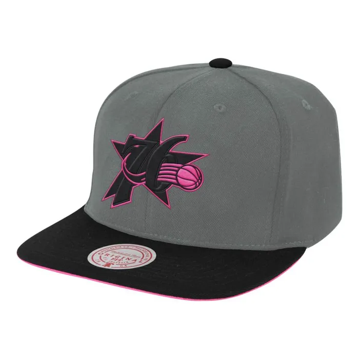 Mitchell and Ness Neon Lights Snapback HWC Philadelphia 76ers Men Hats and Headwear Mitchell and Ness Neon Lights Snapback HWC Philadelphia 76ers Men Hats and Headwear