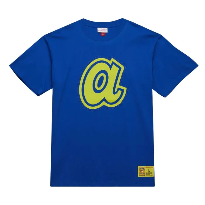 Mitchell and Ness Neon Nights SS Premium Tee Atlanta Braves Men TShirts and Tops Mitchell and Ness Neon Nights SS Premium Tee Atlanta Braves Men TShirts and Tops