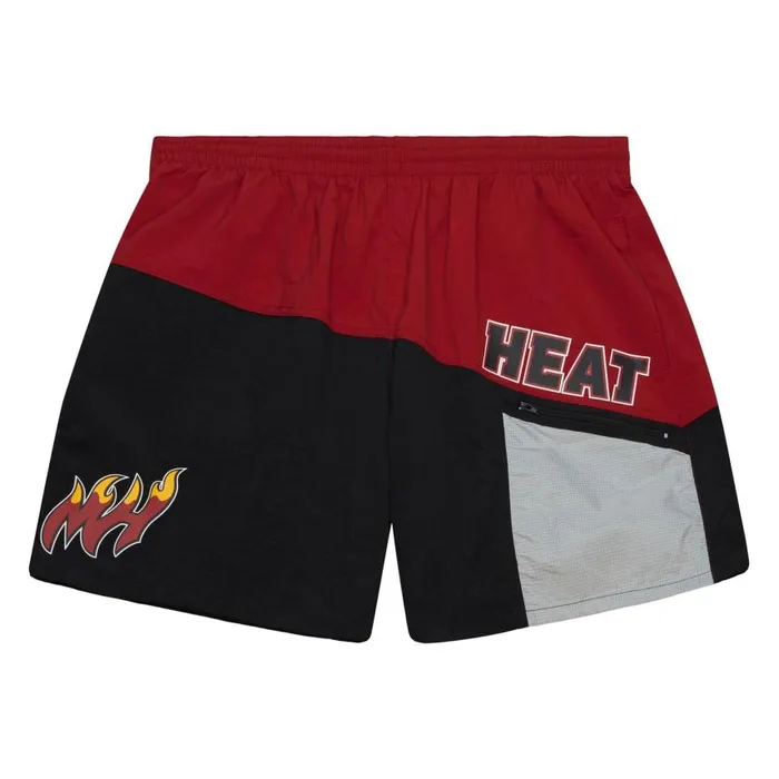 Mitchell and Ness Nylon Utility Shorts Miami Heat Men Shorts