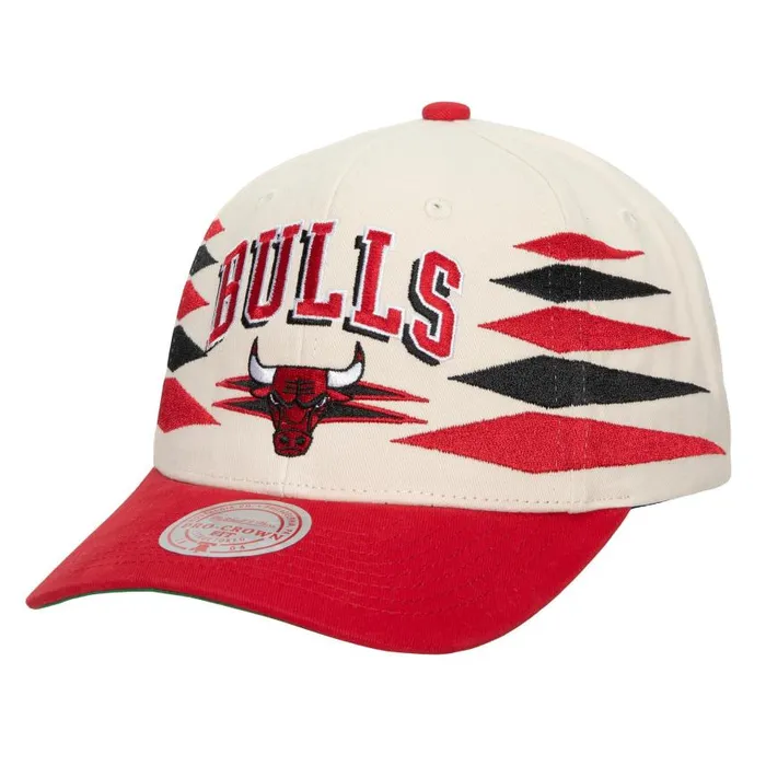 Mitchell and Ness Off White Diamond Pro Snapback Chicago Bulls Men Hats and Headwear Mitchell and Ness Off White Diamond Pro Snapback Chicago Bulls Men Hats and Headwear