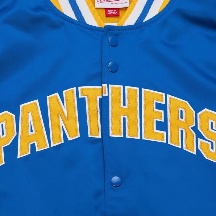 Mitchell and Ness Onfield Lightweight Satin Jacket University Of Pittsburgh Men Jackets and Outerwear Mitchell and Ness Onfield Lightweight Satin Jacket University Of Pittsburgh Men Jackets and Outerwear