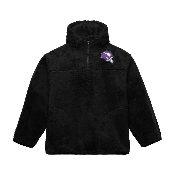 Mitchell and Ness Polar Fleece 14 Zip Pullover Hoodie Minnesota Vikings Men Hoodies and Sweatshirts Mitchell and Ness Polar Fleece 14 Zip Pullover Hoodie Minnesota Vikings Men Hoodies and Sweatshirts