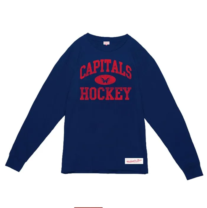 Mitchell and Ness Powerplay LS Slub Tee Washington Capitals Men TShirts and Tops Mitchell and Ness Powerplay LS Slub Tee Washington Capitals Men TShirts and Tops