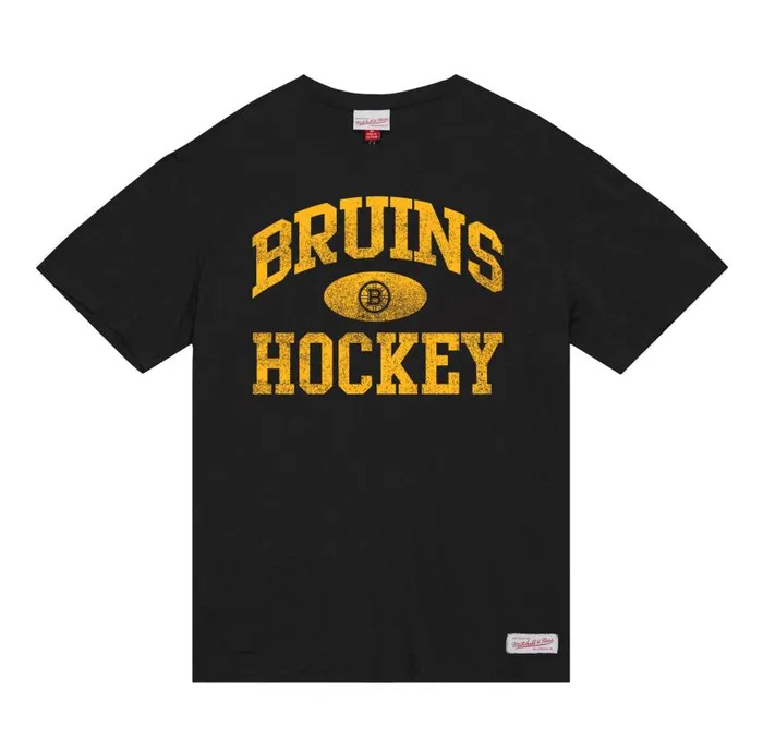 Mitchell and Ness Powerplay SS Slub Tee Boston Bruins Men TShirts and Tops