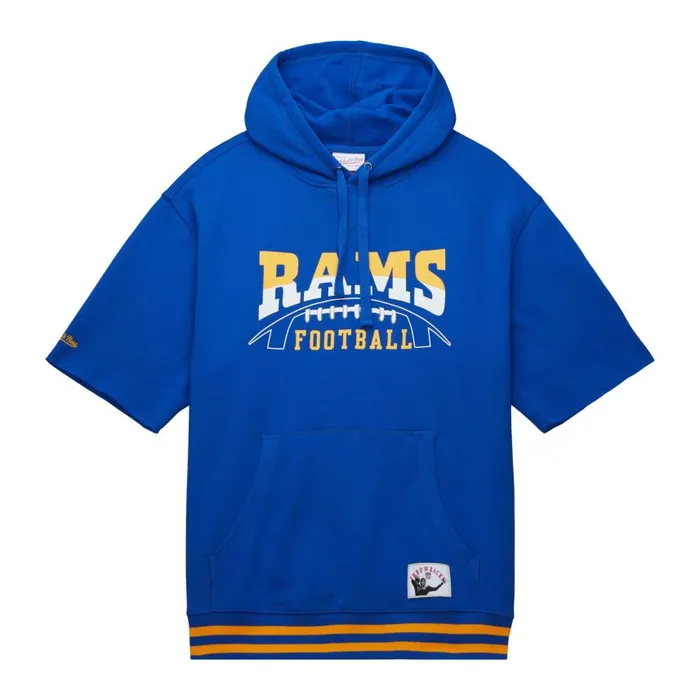 Mitchell and Ness PreGrame SS Fleece Hoodie Los Angeles Rams Men Hoodies and Sweatshirts Mitchell and Ness PreGrame SS Fleece Hoodie Los Angeles Rams Men Hoodies and Sweatshirts