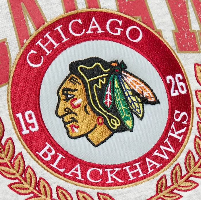 Mitchell and Ness Premium Fleece Crew Current Logo Chicago Blackhawks Men Hoodies and Sweatshirts Mitchell and Ness Premium Fleece Crew Current Logo Chicago Blackhawks Men Hoodies and Sweatshirts