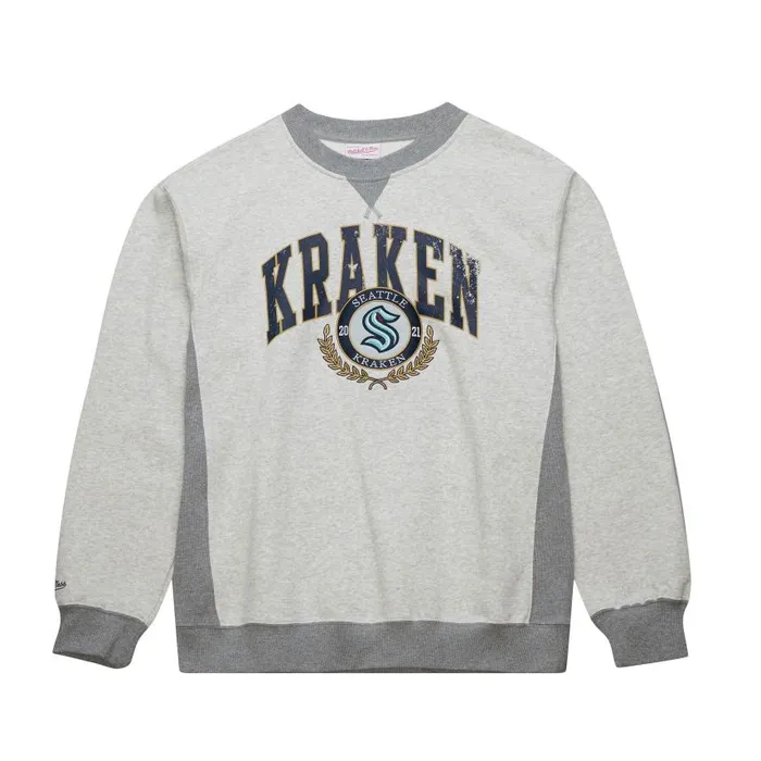 Mitchell and Ness Premium Fleece Crew Current Logo Seattle Kraken Men Hoodies and Sweatshirts Mitchell and Ness Premium Fleece Crew Current Logo Seattle Kraken Men Hoodies and Sweatshirts