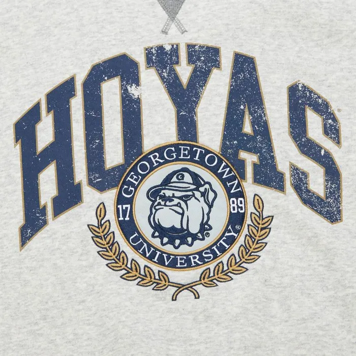 Mitchell and Ness Premium Fleece Crew Vintage Logo Georgetown University Men Hoodies and Sweatshirts Mitchell and Ness Premium Fleece Crew Vintage Logo Georgetown University Men Hoodies and Sweatshirts