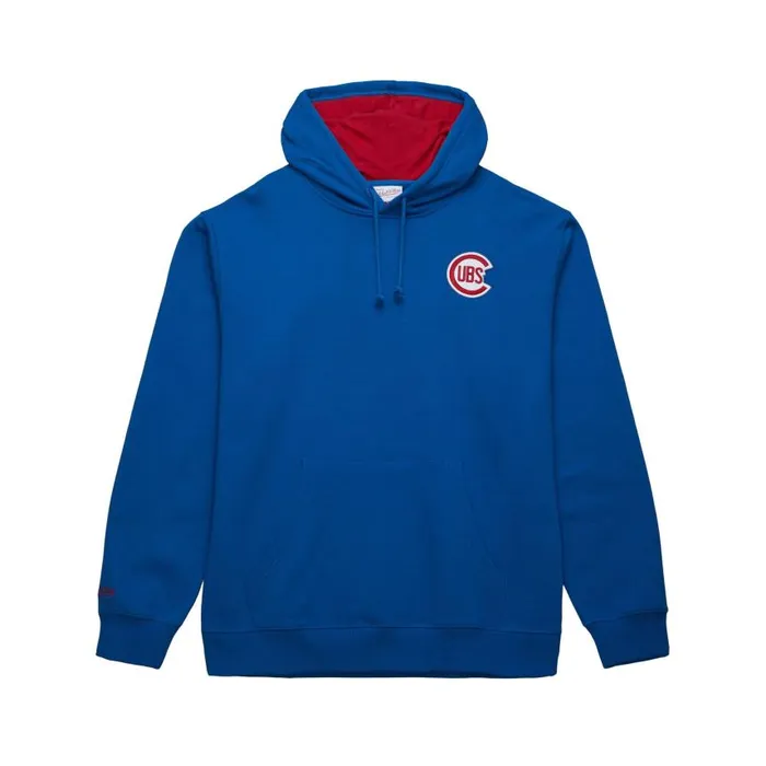 Mitchell and Ness Premium NandN Player Fleece Vintage Logo Chicago Cubs Ernie Banks Men Hoodies and Sweatshirts Mitchell and Ness Premium NandN Player Fleece Vintage Logo Chicago Cubs Ernie Banks Men Hoodies and Sweatshirts