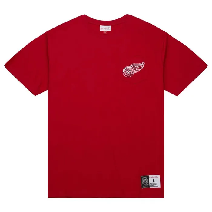 Mitchell and Ness Premium Pocket Tee Detroit Red Wings Men TShirts and Tops
