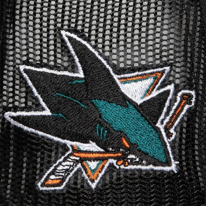 Mitchell and Ness Script Trucker San Jose Sharks Men Hats and Headwear Mitchell and Ness Script Trucker San Jose Sharks Men Hats and Headwear