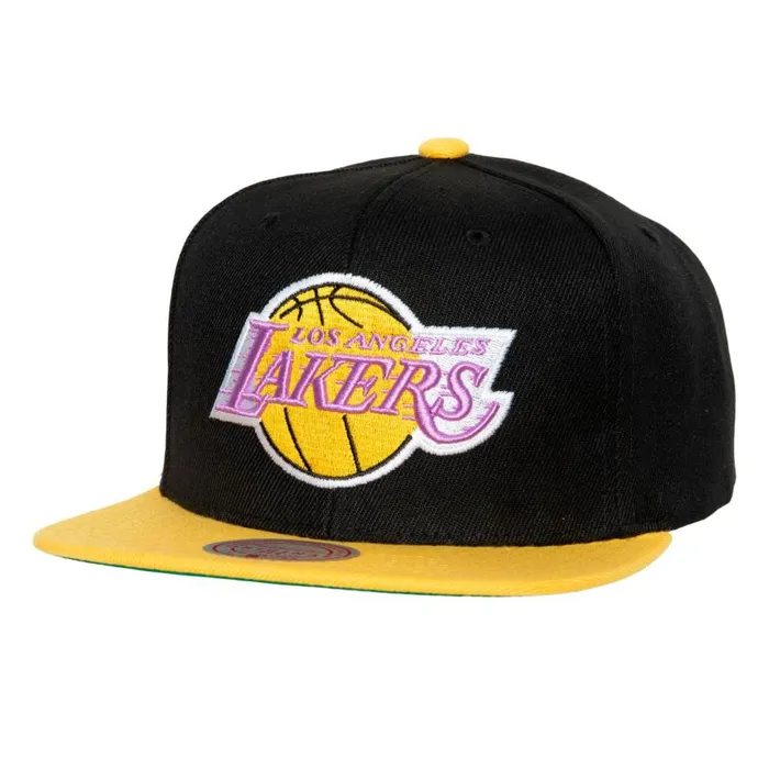 Mitchell and Ness Side Core 20 Snapback HWC Los Angeles Lakers Men Hats and Headwear Mitchell and Ness Side Core 20 Snapback HWC Los Angeles Lakers Men Hats and Headwear