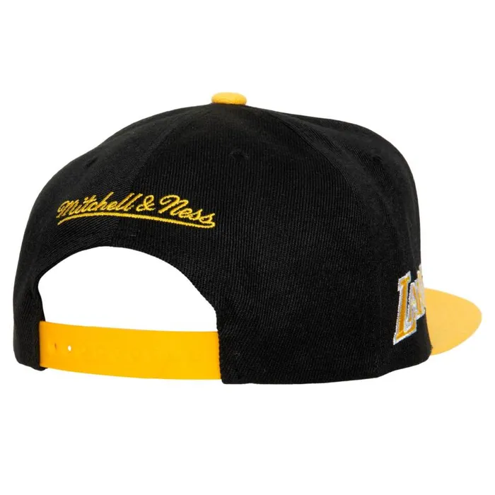 Mitchell and Ness Side Core 20 Snapback HWC Los Angeles Lakers Men Hats and Headwear Mitchell and Ness Side Core 20 Snapback HWC Los Angeles Lakers Men Hats and Headwear