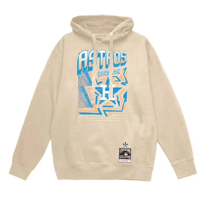 Mitchell and Ness Sidewalk Sketch Hoodie Houston Astros Men Hoodies and Sweatshirts Mitchell and Ness Sidewalk Sketch Hoodie Houston Astros Men Hoodies and Sweatshirts