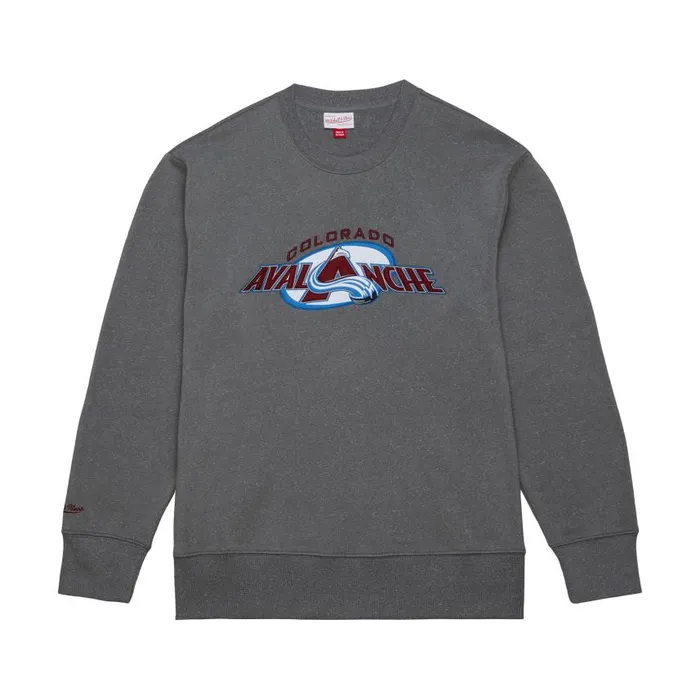 Mitchell and Ness Snow Washed Fleece Crew Current Logo Colorado Avalanche Men Hoodies and Sweatshirts Mitchell and Ness Snow Washed Fleece Crew Current Logo Colorado Avalanche Men Hoodies and Sweatshirts