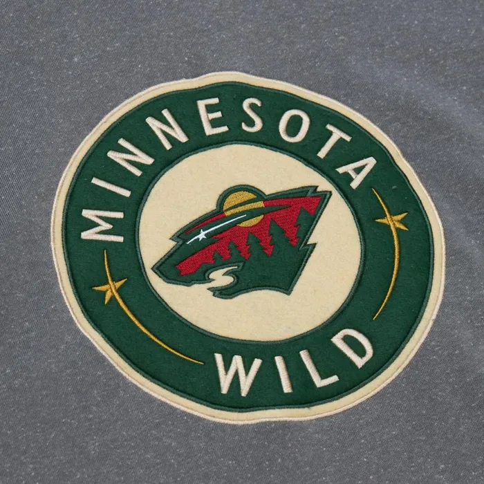 Mitchell and Ness Snow Washed Fleece Crew Current Logo Minnesota Wild Men Hoodies and Sweatshirts Mitchell and Ness Snow Washed Fleece Crew Current Logo Minnesota Wild Men Hoodies and Sweatshirts