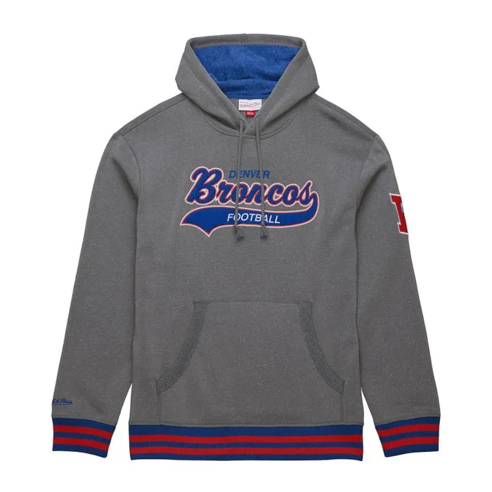 Mitchell and Ness Snow Washed Fleece Hoodie Vintage Logo Denver Broncos Men Hoodies and Sweatshirts Mitchell and Ness Snow Washed Fleece Hoodie Vintage Logo Denver Broncos Men Hoodies and Sweatshirts