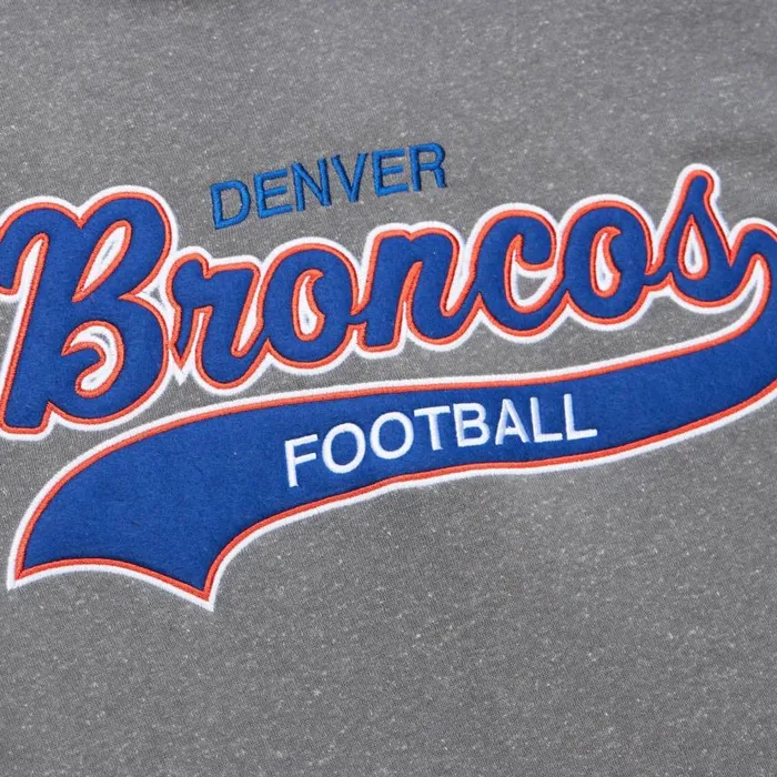 Mitchell and Ness Snow Washed Fleece Hoodie Vintage Logo Denver Broncos Men Hoodies and Sweatshirts Mitchell and Ness Snow Washed Fleece Hoodie Vintage Logo Denver Broncos Men Hoodies and Sweatshirts