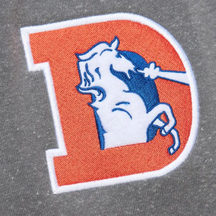 Mitchell and Ness Snow Washed Fleece Hoodie Vintage Logo Denver Broncos Men Hoodies and Sweatshirts Mitchell and Ness Snow Washed Fleece Hoodie Vintage Logo Denver Broncos Men Hoodies and Sweatshirts