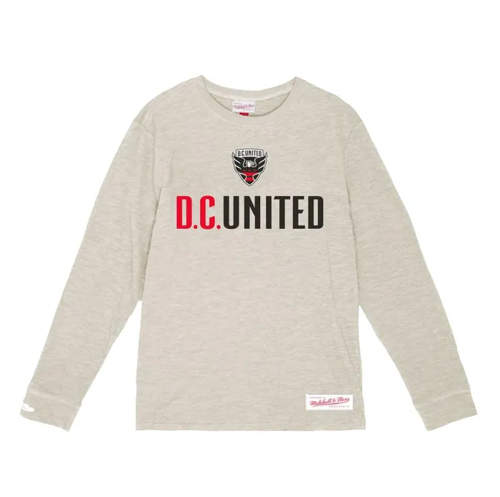 Mitchell and Ness Starter Slub LS DC United Men TShirts and Tops