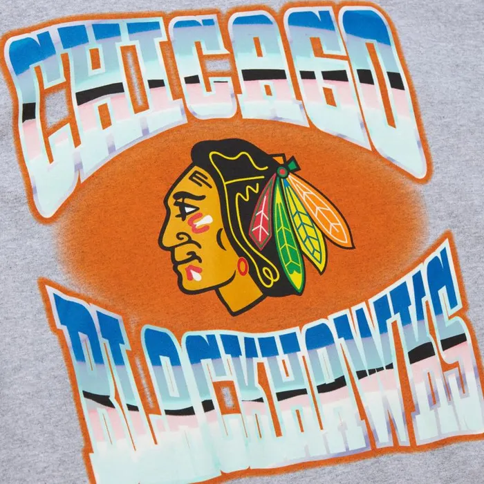 Mitchell and Ness Stateside Pastel SS Tee Chicago Blackhawks Men TShirts and Tops Mitchell and Ness Stateside Pastel SS Tee Chicago Blackhawks Men TShirts and Tops