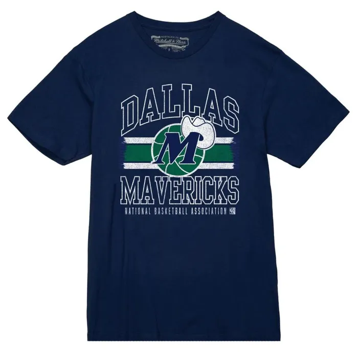 Mitchell and Ness Striped Logo Lockup Slub Tee Dallas Mavericks Men TShirts and Tops Mitchell and Ness Striped Logo Lockup Slub Tee Dallas Mavericks Men TShirts and Tops