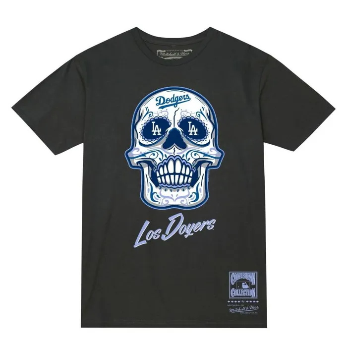 Mitchell and Ness Sugar Skull Tee Los Angeles Dodgers Men TShirts and Tops
