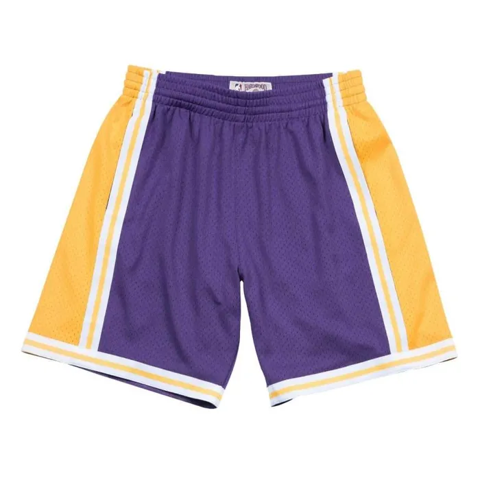 Mitchell and Ness Swingman Shorts Los Angeles Lakers Road 198485 Men Shorts