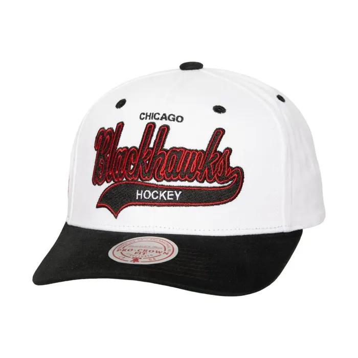 Mitchell and Ness Tail Sweep Pro Snapback Chicago Blackhawks Men Hats and Headwear Mitchell and Ness Tail Sweep Pro Snapback Chicago Blackhawks Men Hats and Headwear