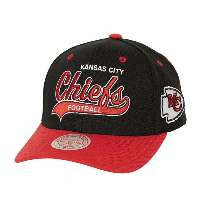 Mitchell and Ness Tailsweep 20 Pro Snapback Kansas City Chiefs Men Hats and Headwear Mitchell and Ness Tailsweep 20 Pro Snapback Kansas City Chiefs Men Hats and Headwear