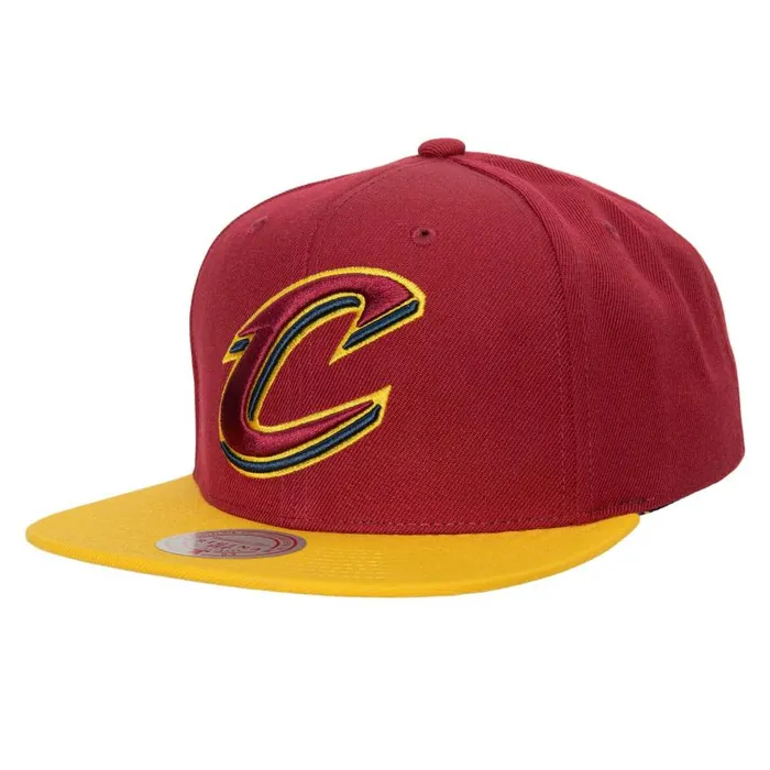Mitchell and Ness Team 2 Tone 20 Snapback Cleveland Cavaliers Men Hats and Headwear Mitchell and Ness Team 2 Tone 20 Snapback Cleveland Cavaliers Men Hats and Headwear