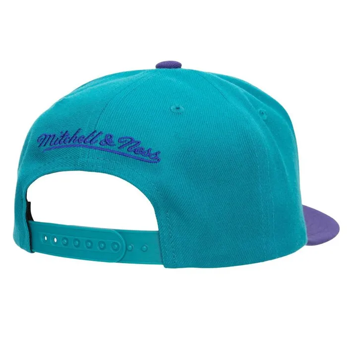 Mitchell and Ness Team 2 Tone 20 Snapback HWC Charlotte Hornets Men Hats and Headwear Mitchell and Ness Team 2 Tone 20 Snapback HWC Charlotte Hornets Men Hats and Headwear