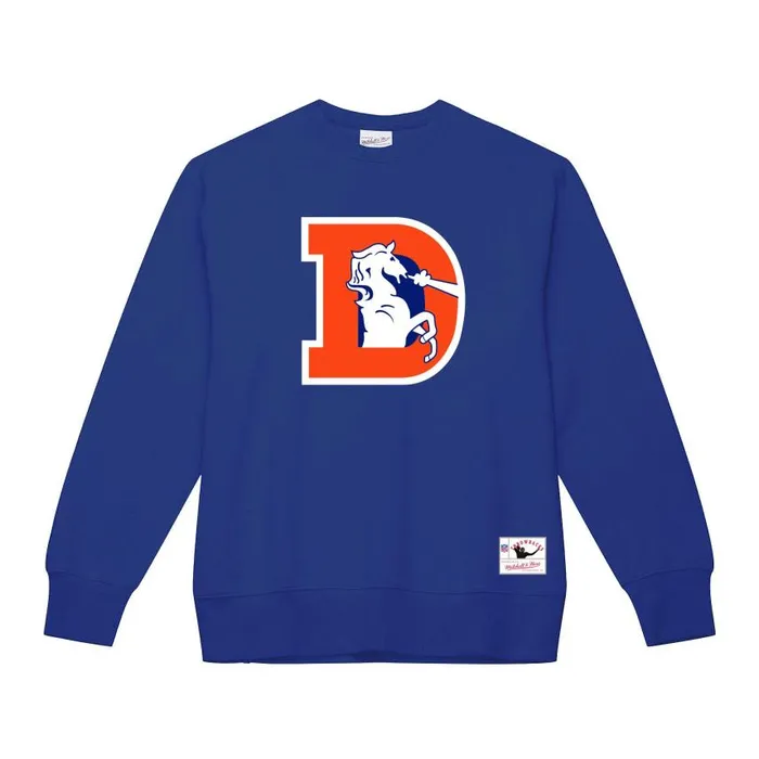 Mitchell and Ness Team Basic 1 Crew Denver Broncos Men Hoodies and Sweatshirts Mitchell and Ness Team Basic 1 Crew Denver Broncos Men Hoodies and Sweatshirts