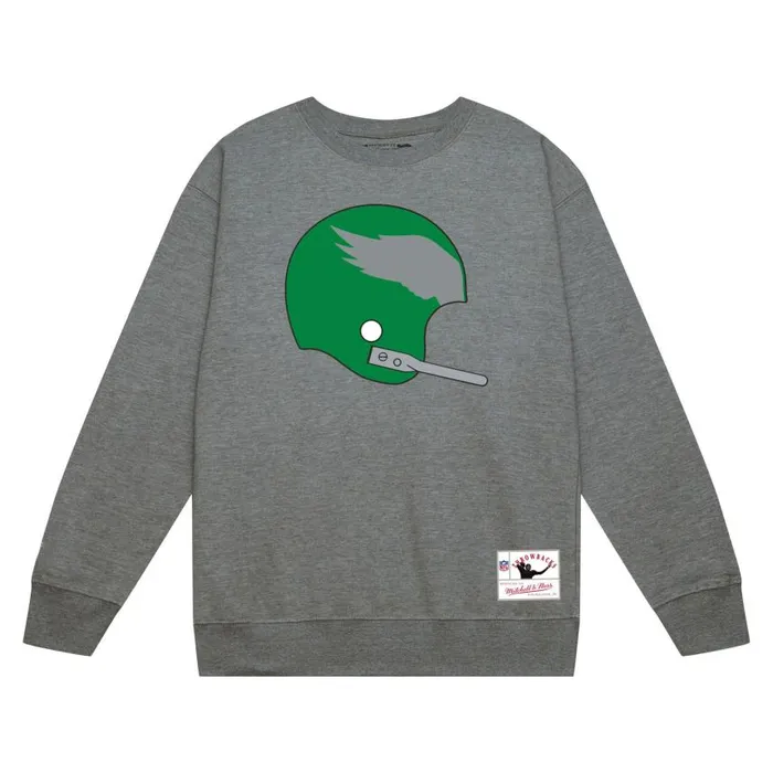 Mitchell and Ness Team Helmet Crew Philadelphia Eagles Men Hoodies and Sweatshirts Mitchell and Ness Team Helmet Crew Philadelphia Eagles Men Hoodies and Sweatshirts